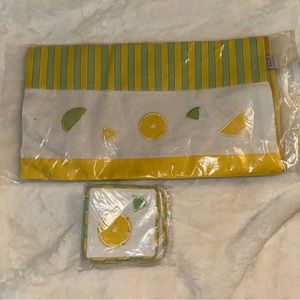 Brand new lemon, lime, table runner, and coasters at home America